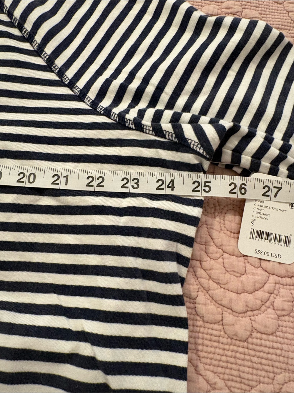 FP Movement by Free People Navy and White Striped Restoration Tee - Picture 6 of 8